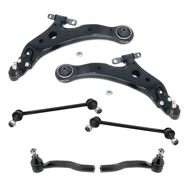 Front Lower Control Arms Tie Rods & Sway Bar Links For Toyota 07-14 Camry Sedan