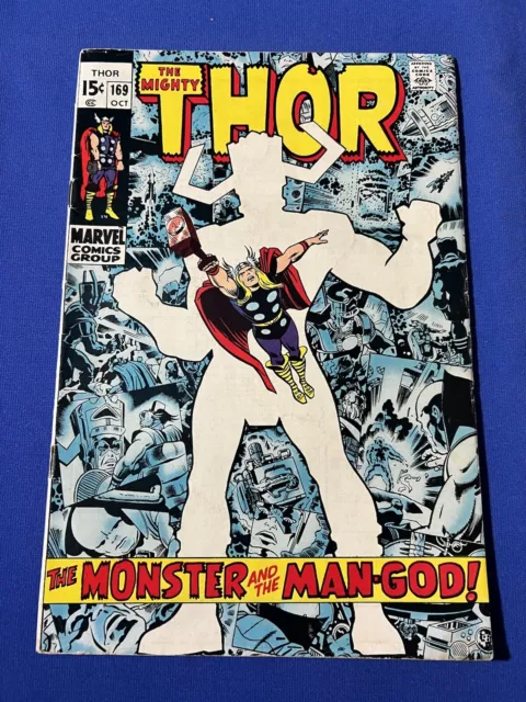 The Mighty THOR # 169  (1969)    HIGH GRADE    Featuring THE ORIGIN OF GALACTUS!
