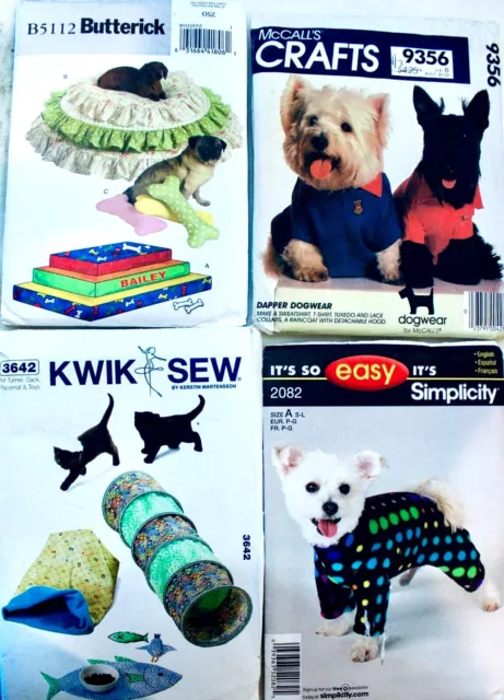 U PICK! Simplicity PET BED, COAT, COSTUME & CARRIER Sew Patterns DOG CAT UC/FF