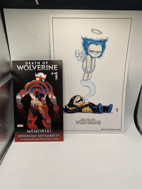 2014 The Death Of Wolverine Promotional Mini Poster & Display Card. X-Men. Rare.