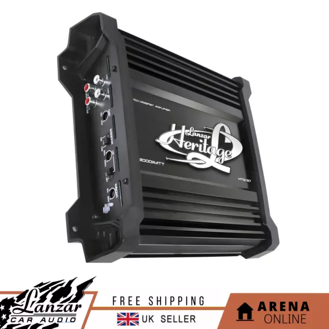 Auto Amp Verstärker 1 Kanal 2000 W Watt 2 Ohm Stereo Lautsprecher Lanzar HTG137 Audio
