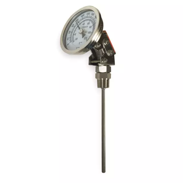 GRAINGER APPROVED 1NGF4 Bimetal Thermom,5 In Dial,0 to 250F
