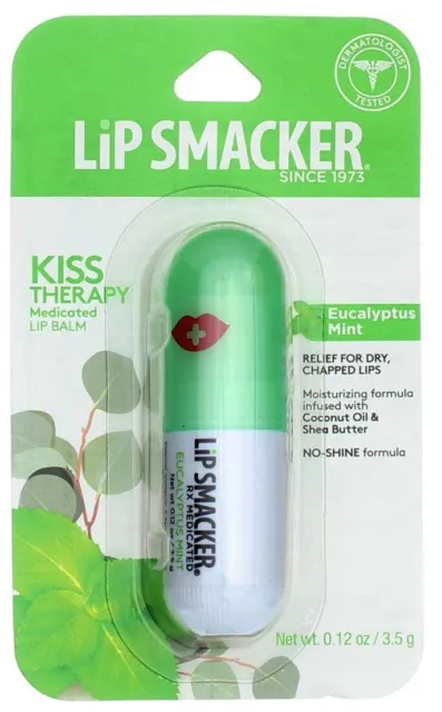 Lip Smacker Kiss Therapy Lip Balm Eucalyptus Mint NEW Rare free shipping