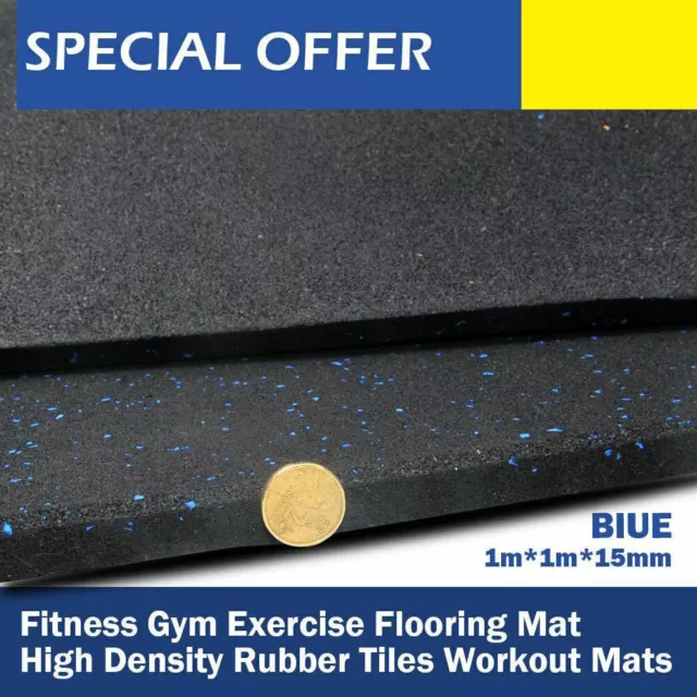 Rubber Gym Tile Flooring Mats High Density Floor Mat 1m*1m*15mm （Pick up only ）