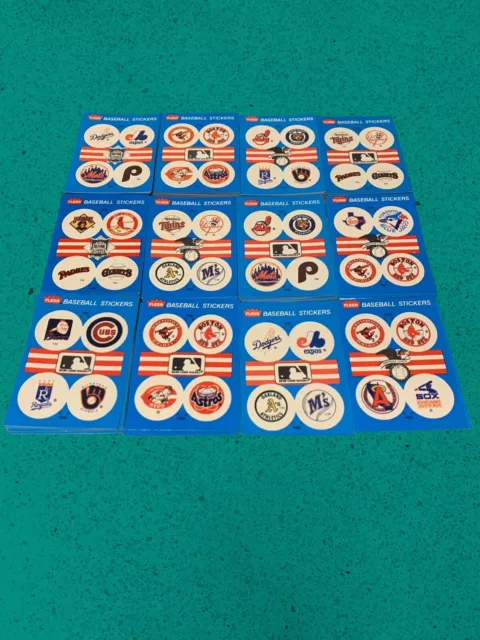 1989 Fleer Baseball -- Team Mini Logo Stickers -- Lot of 60+