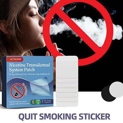 7 parches transdérmicos de nicotina, 21 mg, parche de ayuda para dejar de fumar.