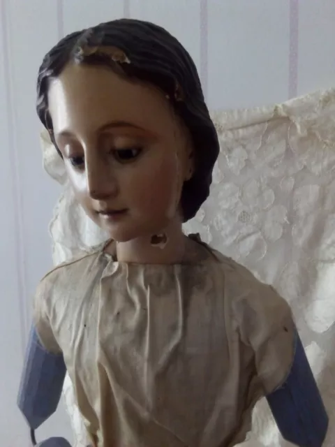 Piedad O Virgen De Museo. Cara Divina. Gran Tamaño, Siglo 19, Capilla En Sevilla 2