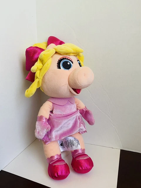 Disney Store Miss Piggy Muppet Babies Plush Pig Pink 14" Soft Toy Stuffed Animal