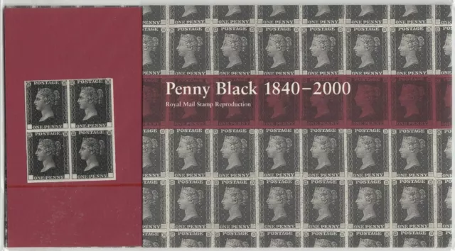 2000 GB Penny Black Reproduction/Facsimile Presentation Pack
