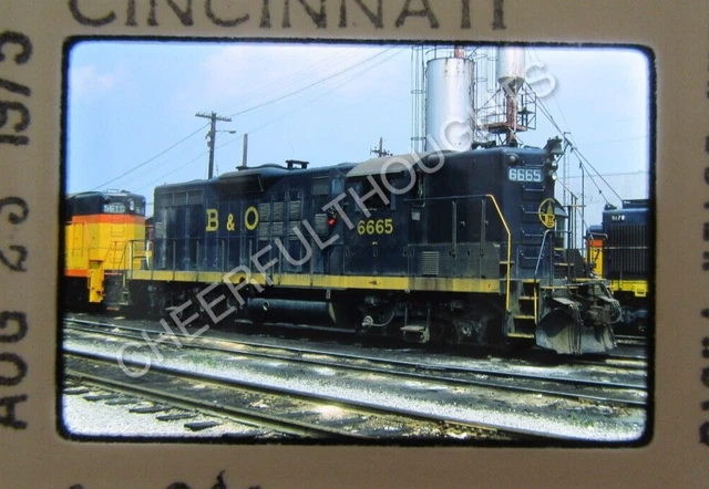 Original  '75 Kodachrome Slide B&O Baltimore Ohio 6665 GP9 Cincinnati     37Q48