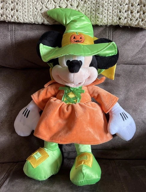 DISNEY PARKS HALLOWEEN Minnie Mouse Witch Costume Orange Dress Green Hat  16 $12.99 - PicClick