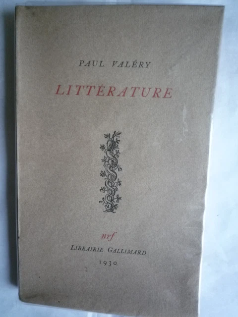 1930 Litterature De Paul Valery Chez Nrf Gallimard Paris Edition Originale Numer
