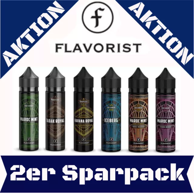 2x Flavorist Tabak Royal Havana Maroc Mint Iceberg Aroma 2er Sparpack Sparpaket