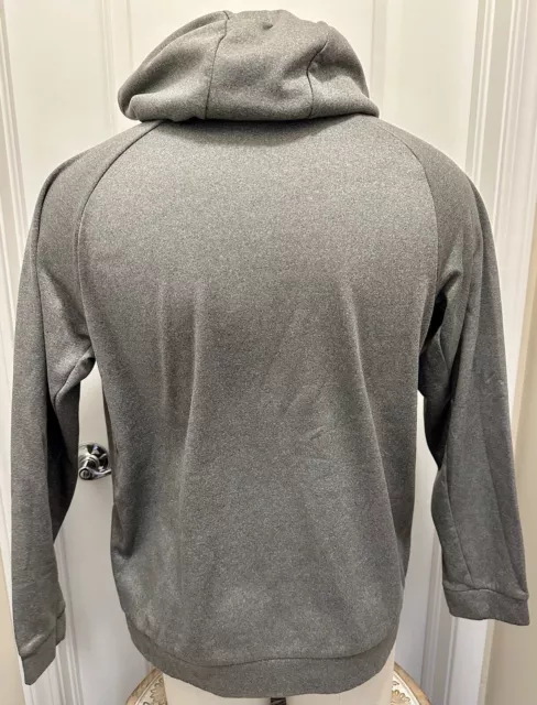 Nike Therma-Fit Swoosh Hooded Sweatshirt Mens Large Gray Grey Hoodie 2