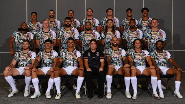LAMINATED 2024 NRL rugby all stars Indigenous player TEAM POSTER ...