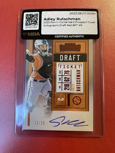Adley Rutschman Panini Contenders Prospect Ticket Autograph Draft Red /25 ⭐️READ