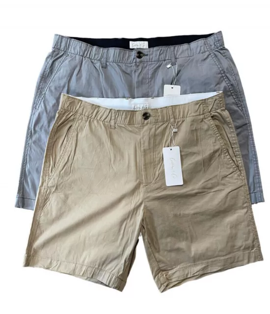 Men’s Elasticated Waist Super Stretchy Cotton Chino Summer Holiday Shorts