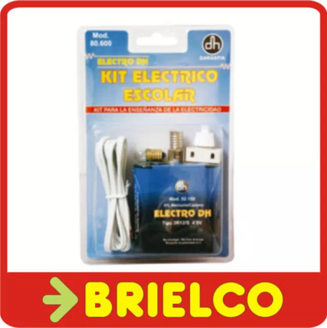 Kit Electrico Escolar Pila Petaca Interruptor Portalampara Bombilla Cable Bd3993