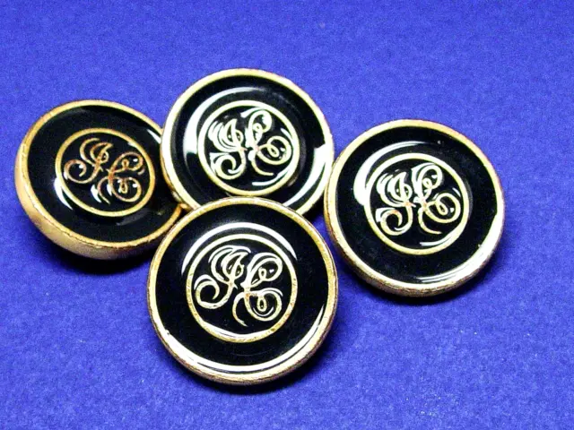 Juicy Couture Replacement Buttons 4 Pc Heavy Metal Enameled For Jacket, Blazer