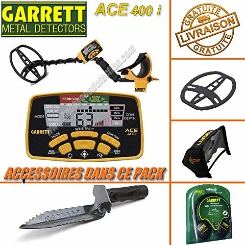 PACK : Détecteur de métaux Garrett ACE 400i + Pelle couteau Edge Digger