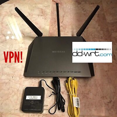 NETGEAR Nighthawk R7000P AC2300 Gigabit AC Router WITH DD-WRT VPN -HAS SCRATCHES