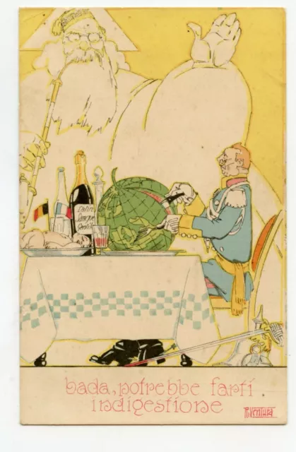 Illustratore R. Ventura. Satira Da La Grande Guerre. Guglielmo II