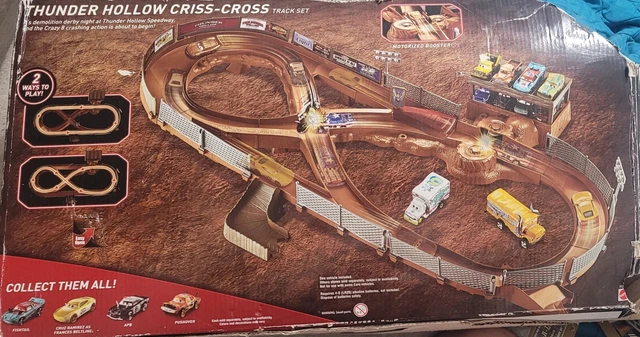 Disney Pixar Cars 3 Thunder Hollow Criss Cross Race Track Set Read Description 2