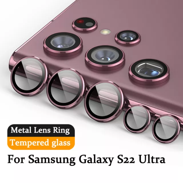 Für Samsung S23 Ultra S22 Plus Film Case Metal Ring Kamera LENS Schutz Protector