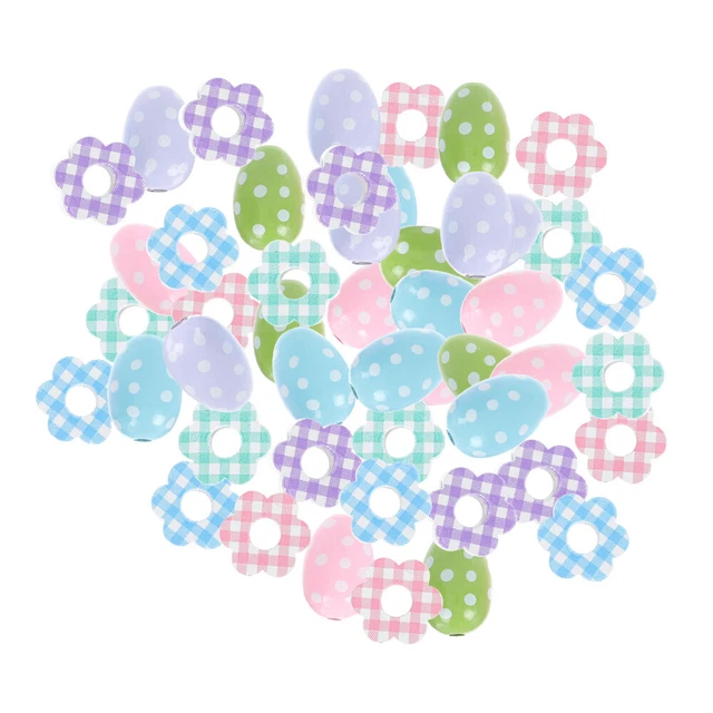 45 Pcs Fai Te Perline Di Legno Di Pasqua Home Decor Frangia Perline Di Fiori