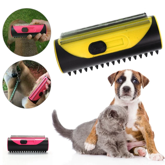 Pet Dog Cat Hair Fur Deshedding Shedding Trimmer Tool Grooming Roll Comb Brush