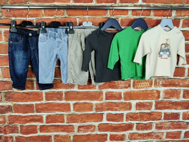 BABY BOY BUNDLE AGE 3-6 MONTHS NEXT GAP etc JEANS TROUSERS TOP T-SHIRT SET 68CM