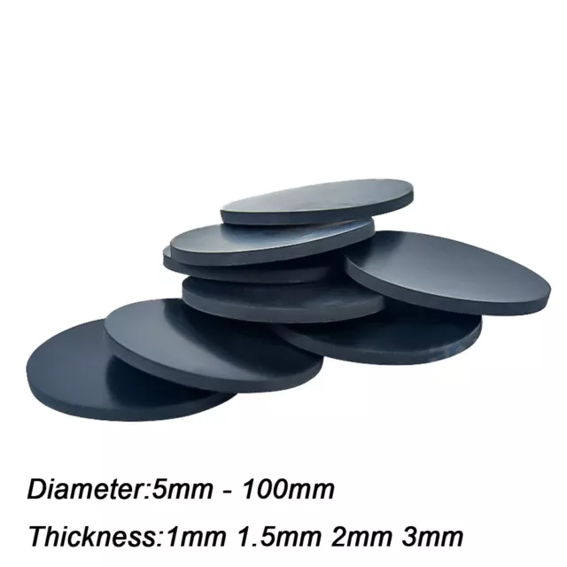 Dischi in gomma fluorurata piastra rotonda in gomma cuscinetti guarnizione Ø10-100 mm spessore 1/2/3 mm