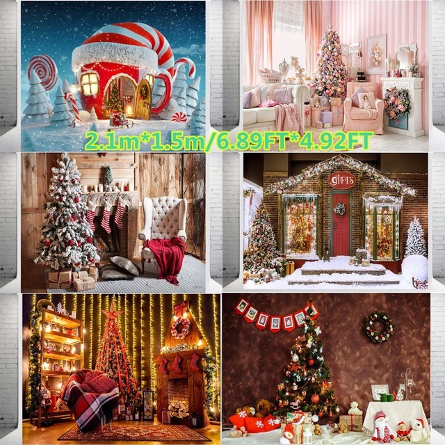 Nouvel an Tissu de fond de photographie Noël Toile de fond Accessoires photo