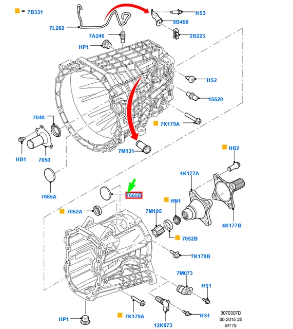 FORD RANGER T6 MK1 Manual Transmission Oil Gallery Plug 1738866 NEW ...