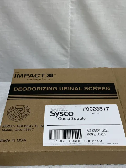 Sysco Red Cherry Deodorizing Urinal Screen 12 PACK