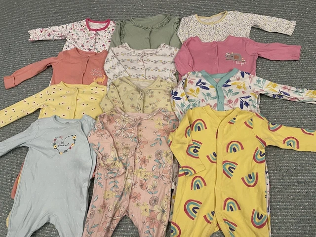 Baby Girls 6-9 month sleepsuit bundle