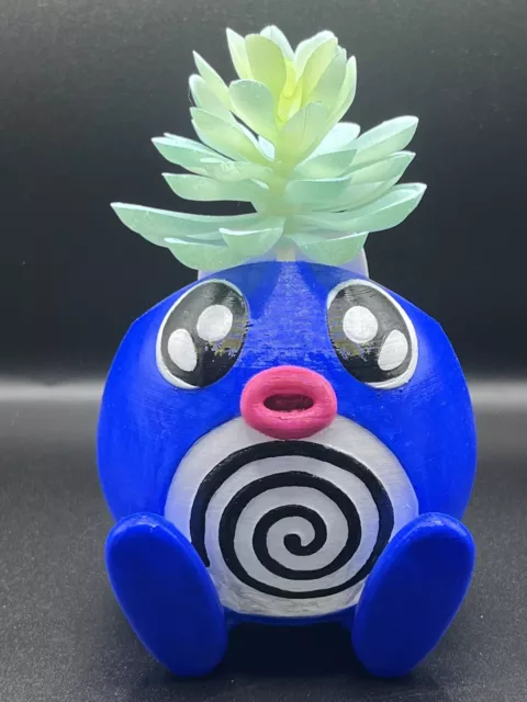 Poliwag Pokemon Flower Pot Planter Pencil Cup 3D Printed Hand Painted WYSIWYG