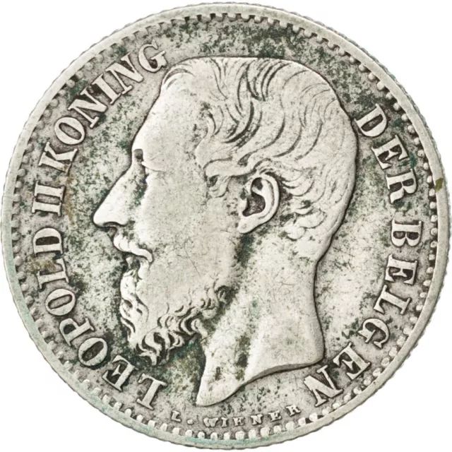 [#84857] Coin, Belgium, Leopold II, Franc, 1886, VF, Silver, KM:29.1