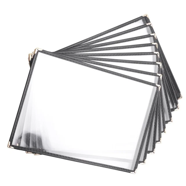 10 Pack of Menu Covers - Single Page, 2 View, Fits 8.5 x 11 Inch  - RestaurantY3