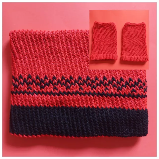 Conjunto De Bufanda Y Guantes Cortos Sin Dedos De Invierno Para Mujer.