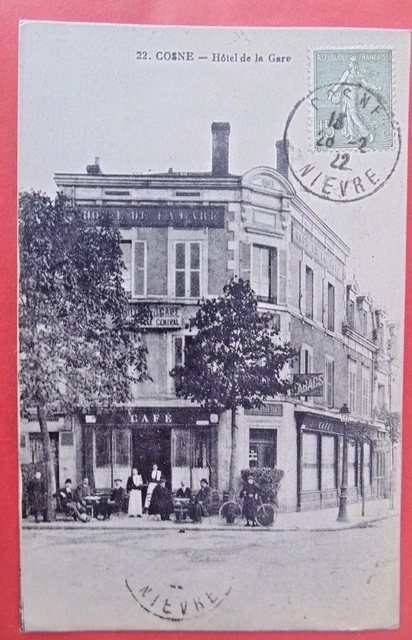 Carte Postale Ancienne  . Cosne .      Hotel De La Gare