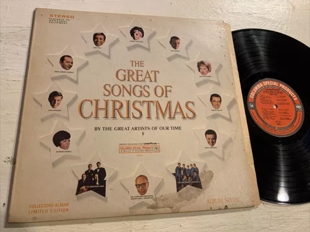 Various Artists Holiday LP Columbia Goodyear The Great Songs Of Christmas 7 VG+!