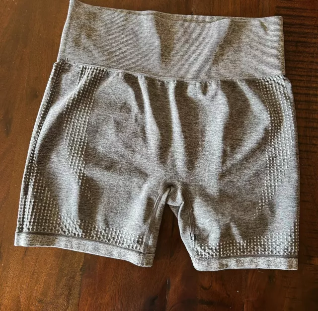 Gymshark Womens Vital Seamless Shorts Gray Compression Size M/L