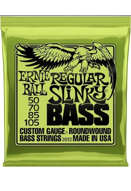 Ernie Ball 2832 Bass Guitar Strings Regular Slinky 50-105 *Brand New