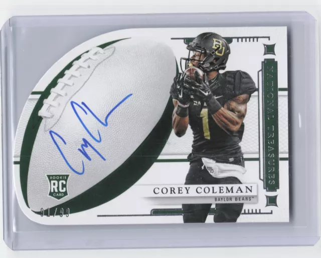 2016 National Treasures Collegiate #7 Corey Coleman RC Die-Cut Auto #'d /99