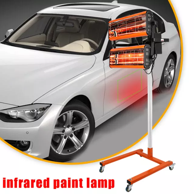 Faretto IR mobile essiccatore vernice 2x1000 W faretto a infrarossi radiatore officina