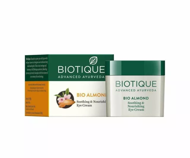 Biotique Bio Crème Yeux Apaisée Et Nourrissante Amande 15 g