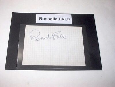 1985 ca 23 Autografo originale Rossella Falk foglietto 