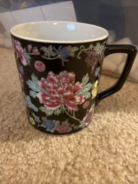 Vintage Chinese Jingdezhen Zhi Black Porcelain Cup/Mug