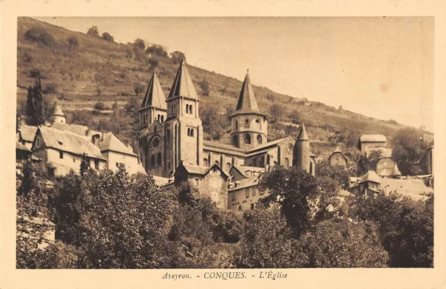 Cpa 12 Conques Eglise